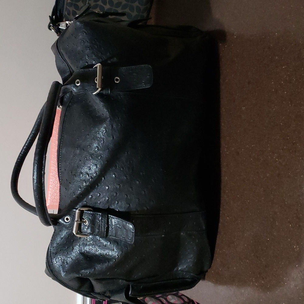 Bueno Faux Leather Black  Design Large Travel Overnight Bag